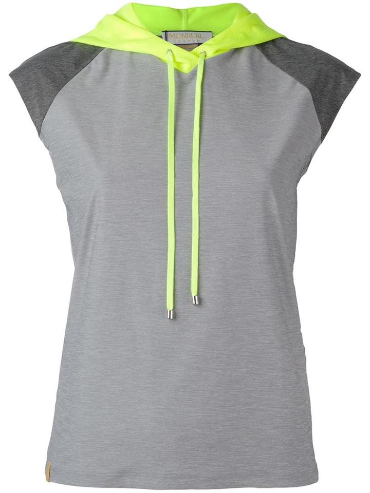 Monreal London Sleeveless Performance Hoodie, Women's, Size: Xs, Grey, Polyamide/polyester/spandex/elastane