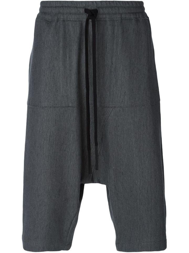Lost & Found Ria Dunn Drop Crotch Shorts, Men's, Size: Medium, Grey, Cotton/linen/flax/polyamide/cotton