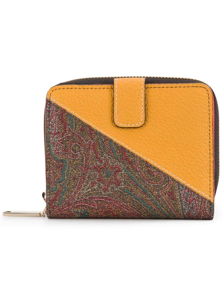 Etro Two Tone Square Wallet - Yellow