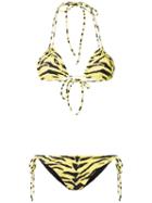 Saint Laurent Tiger Print Bikini Set - Yellow