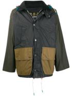 Barbour Colour Block Hooded Jacket - Green