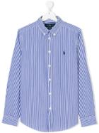 Ralph Lauren Kids Striped Button Down Shirt - Blue