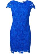 Alice+olivia Floral Lace Short Dress - Blue