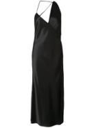 Michelle Mason Gathered Slip Dress - Black