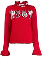 Msgm Ruffle Trimmed Sweatshirt - Red