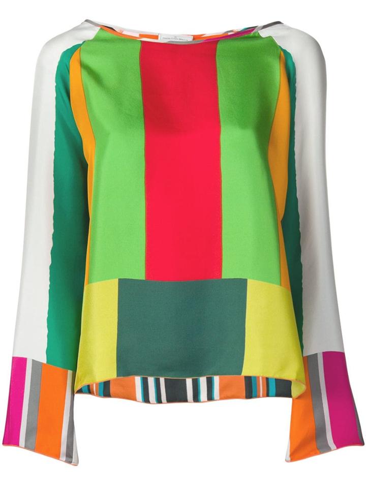 Pierre-louis Mascia Colour Block Blouse - Green