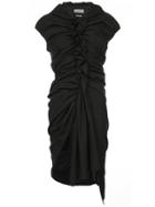 Yohji Yamamoto Domett Gathered Jacket - Black