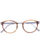 Ermenegildo Zegna - Round Frame Glasses - Men - Acetate/titanium - 49, Brown, Acetate/titanium