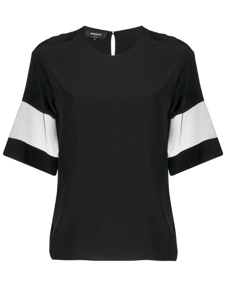 Rochas Sheer Panels T-shirt - Black