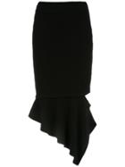 Tufi Duek Midi Asymmetrical Skirt - Black