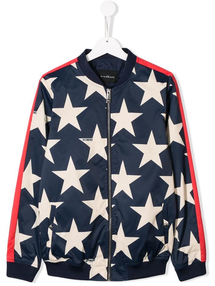 John Richmond Junior Fantasia Star Bomber Jacket - Blue