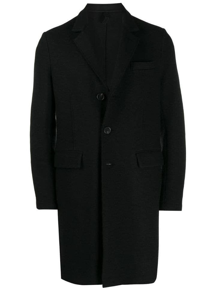 Harris Wharf London Textured Single-breasted Coat - Black