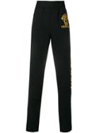 Versace Gold-tone Logo Track Pants - Black