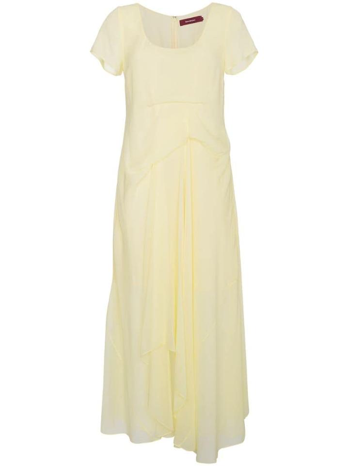 Sies Marjan Silk Scoop Neck Dress - Yellow