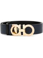 Salvatore Ferragamo Gancini Buckle Belt, Women's, Size: 100, Blue, Calf Leather/metal (other)