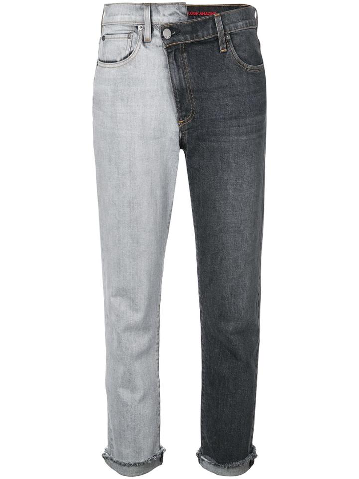 Alice+olivia Amazing Contrast Jeans - Grey