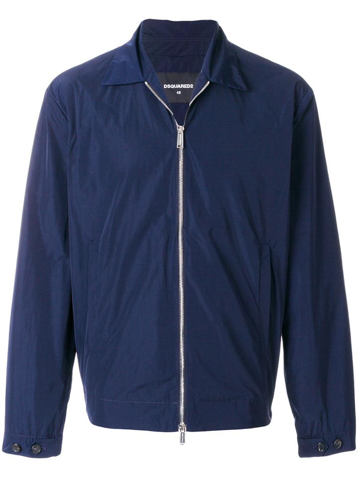 Dsquared2 Satin-shell Bomber Jacket - Blue