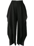 Pleats Please Issey Miyake Draped Detail Pleated Trousers - Black