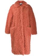 Stand Leah Shearling Coat - Pink