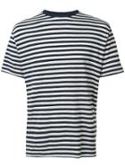 Officine Generale Breton Stripe T-shirt, Men's, Size: Xl, Black, Cotton/linen/flax