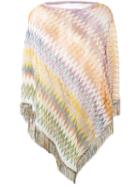 Missoni - Zig Zag Crochet Knit Poncho - Women - Polyamide/viscose - One Size, Yellow/orange, Polyamide/viscose