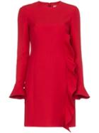 Valentino Ruffled Dress - Red