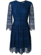 Twin-set Embroidered Dress, Women's, Size: 46, Blue, Cotton/viscose/polyamide/polyester