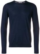 Paolo Pecora Long-sleeve Fitted Sweater - Blue