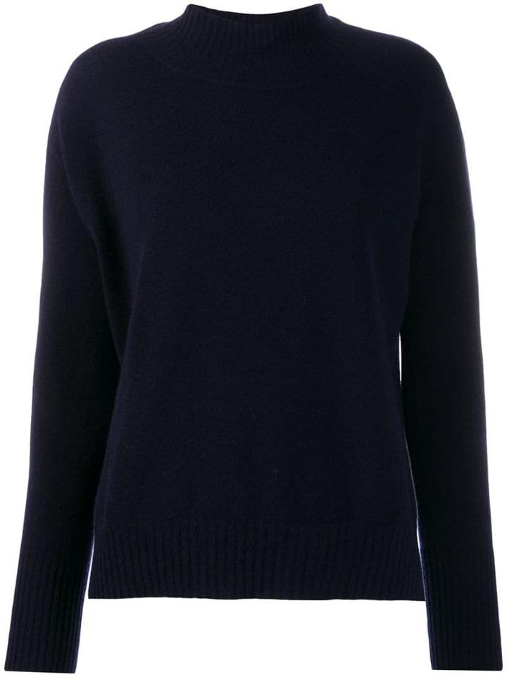 Twin-set Ribbed Collar Polo Neck - Blue