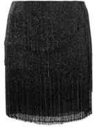 Oscar De La Renta Beaded Mini Skirt - Black