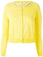 Blugirl - Embellished Cardigan - Women - Cotton - 40, Yellow/orange, Cotton