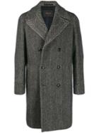 Paltò Herringbone Tailored Coat - Grey