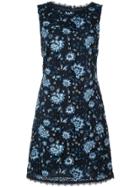 Alice+olivia Lace Floral Fitted Dress - Black
