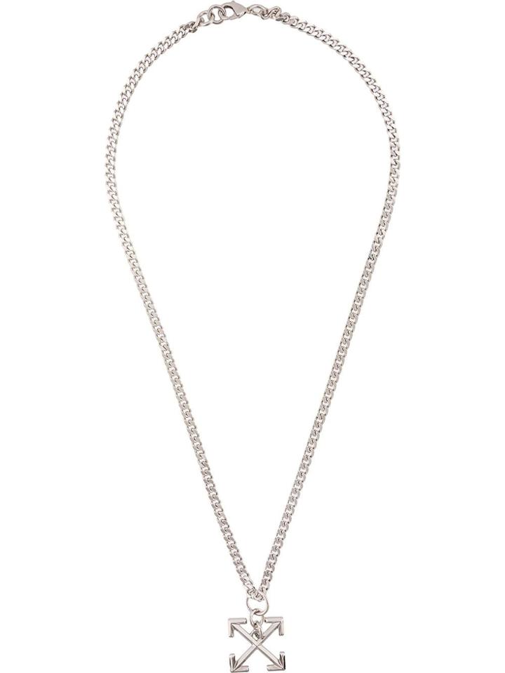 Off-white Arrows Pendant Necklace - Silver