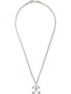 Off-white Arrows Pendant Necklace - Silver