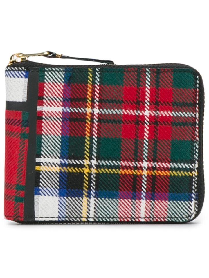 Comme Des Garçons Wallet Large Red Tartan Wallet