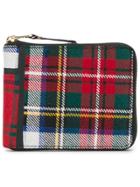 Comme Des Garçons Wallet Large Red Tartan Wallet