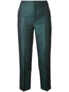 Le Ciel Bleu High Waisted Trousers, Women's, Size: 34, Green, Polyester/acetate