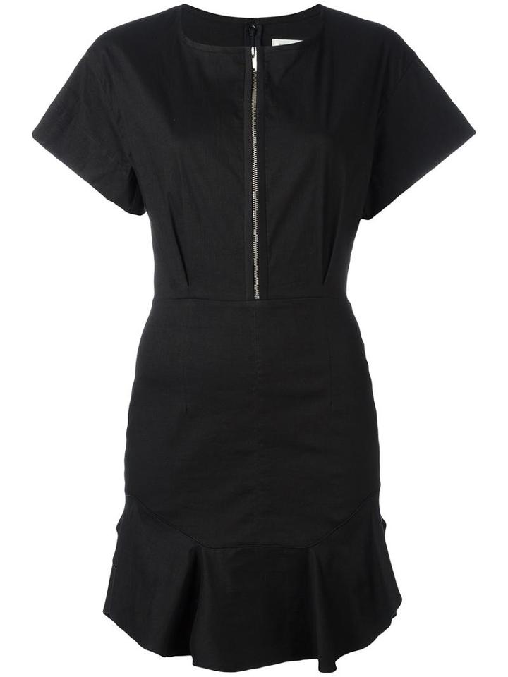 Isabel Marant Étoile Ruffled Hem Dress, Women's, Size: 40, Black, Cotton/linen/flax/polyamide/spandex/elastane