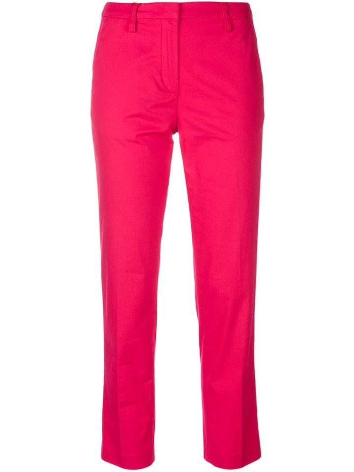Emporio Armani Straight-leg Cropped Trousers - Pink & Purple