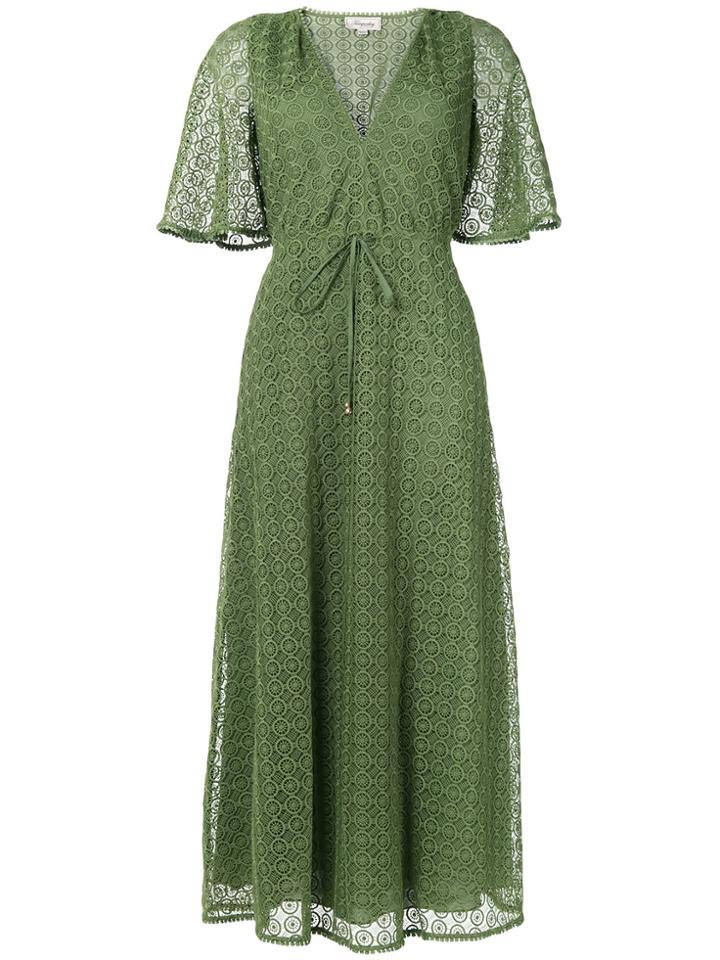 Temperley London Sunrise V-neck Dress - Green