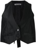 Mikio Sakabe Cropped Waistcoat - Black