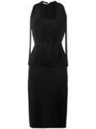 Stella Mccartney Belted Fringed Design Dress, Women's, Size: 40, Black, Silk/viscose/acetate/spandex/elastane