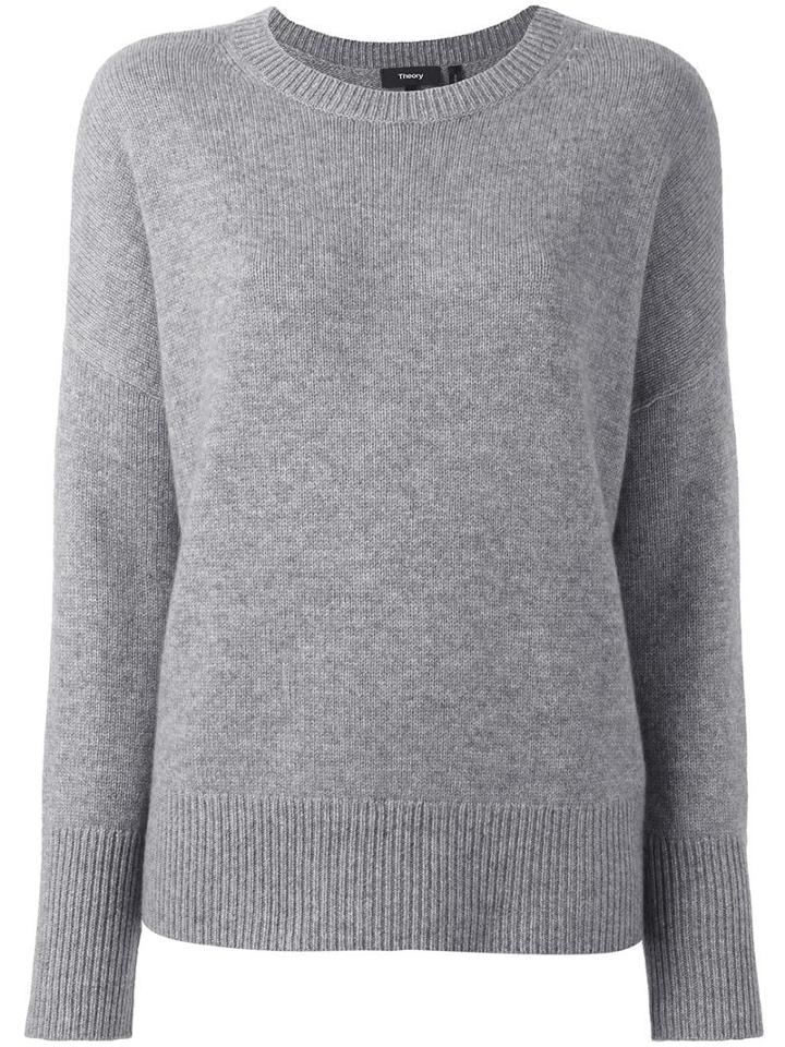 Theory Loose-fit Pullover, Women's, Size: Medium, Grey, Cashmere