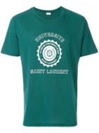 Saint Laurent - Saint Laurent Université T-shirt - Men - Cotton - L, Green, Cotton
