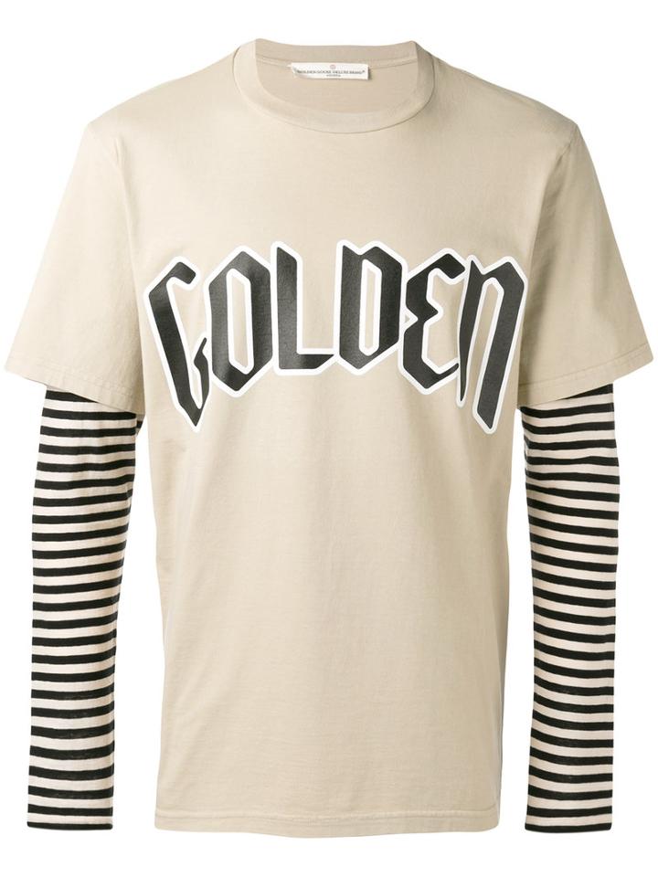 Golden Goose Deluxe Brand - Layered Stripe Top - Men - Cotton - L, Nude/neutrals, Cotton