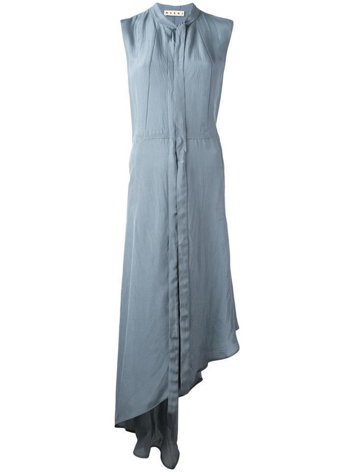 Marni Asymmetric Sleeveless Dress - Blue