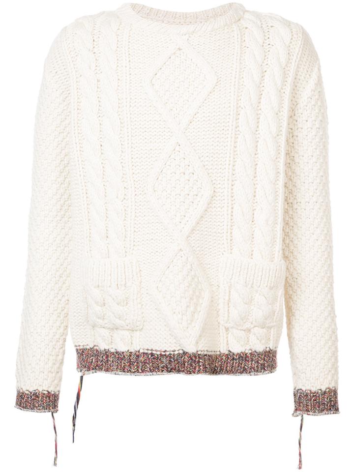 Maison Margiela Hand Made Cable Knit Sweater - Nude & Neutrals