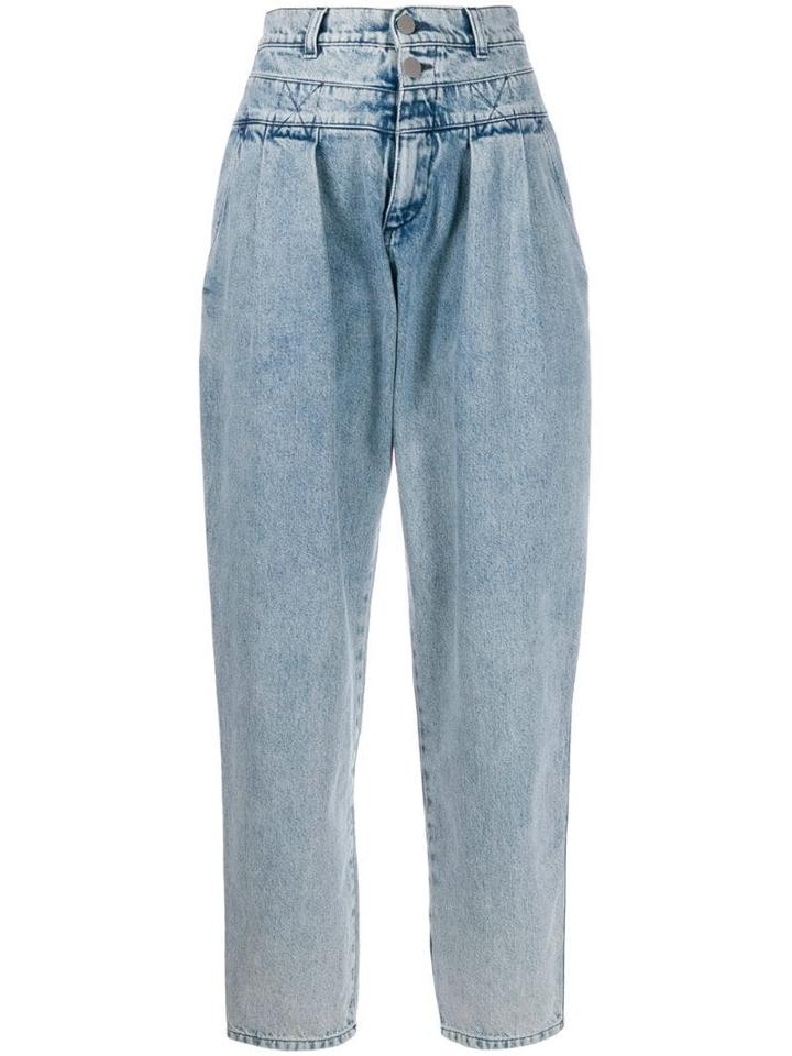 Alberta Ferretti Front Pleated Jeans - Blue