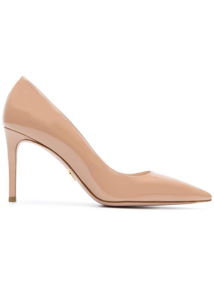Prada Pointed Toe Pumps - Nude & Neutrals